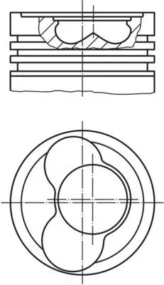 Поршень VW LT 2.5TDI (81.01mm/STD) (3-4-5 циліндр) (прямий шатун) MAHLE 030 59 00 MAHLE / KNECHT 030-59-00 (фото 1)