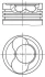 Поршень VW LT 2.5TDI (81.01mm/STD) (3-4-5 циліндр) (прямий шатун) MAHLE 030 59 00 MAHLE / KNECHT 030-59-00 (фото 1)
