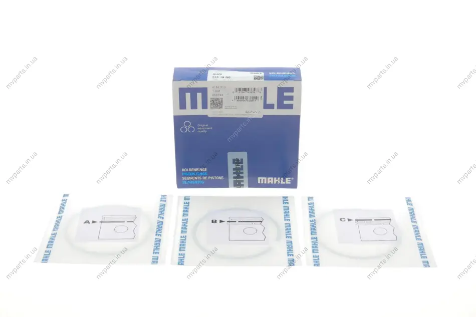 Кільця поршневі VW Passat/Golf 2.0FSI 04-14 (82.51mm/STD) (1.2-1.5-2) MAHLE 033 19 N0 MAHLE / KNECHT 033-19-N0 (фото 1)
