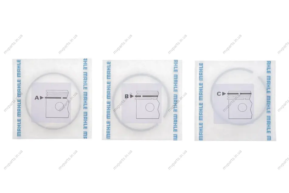 Кільця поршневі VW Caddy III 2.0EcoFuel/T5 2.0 03-15 (83.00mm/ +0.50)(1. M 1.2 N2. NM 1.53. DSF 2.0 Cr) MAHLE 033 19 N3 MAHLE / KNECHT 033-19-N3 (фото 1)