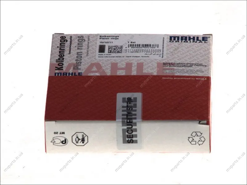 Кільця поршневі Peugeot 306/406 1.8i 95-04 (83.0mm/STD) (1.5-1.5-3) MAHLE 039 82 V0 MAHLE / KNECHT 039-82-V0 (фото 1)