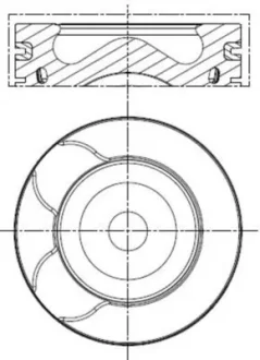 Поршень Citroen C5 III/Peugeot 508 2.2 HDi 10- (85.00mm/STD) MAHLE 039 PI 00128 000 MAHLE / KNECHT 039-PI-00128-000
