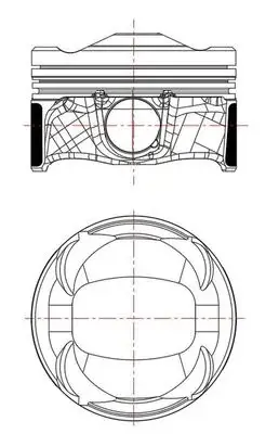 Поршень Citroen Berlingo/Peugeot Partner 1.2 THP 16- (75.00mm/STD) MAHLE 039 PI 00134 000 MAHLE / KNECHT 039-PI-00134-000 (фото 1)