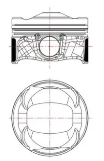 Поршень Citroen Berlingo/Peugeot Partner 1.2 THP 16- (75.00mm/STD) MAHLE 039 PI 00134 000 MAHLE / KNECHT 039-PI-00134-000
