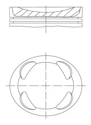 Поршень Citroen Berlingo/Peugeot Partner 1.6 09- (77.25mm/+0.25) MAHLE 081 PI 00104 001 MAHLE / KNECHT 081-PI-00104-001 (фото 1)