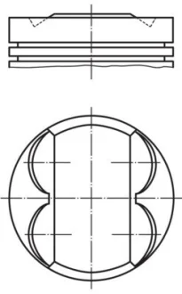 Поршень BMW 5 (E60) 2.0 i 07-10/X3 (E83) 2.0 i 05-11 N46 (STD) (84.50mm/+0.50) MAHLE 081 PI 00107 002 MAHLE / KNECHT 081-PI-00107-002