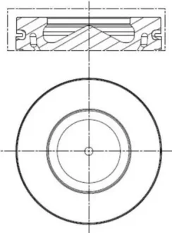 Поршень BMW 3 (E90/F30/F80)/5 (E60/F10)/X5 (F15/F85) 2.0D (N47) 04-18 (84.00mm/STD) MAHLE 081 PI 00113 000 MAHLE / KNECHT 081-PI-00113-000