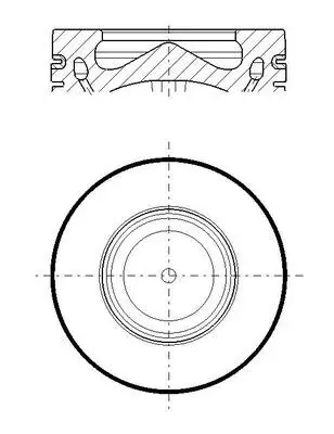 Поршень BMW 5 (F10/G30/F90/F11) 2.0 d (B47 D20 A) 13- (STD) MAHLE 081 PI 00119 000 MAHLE / KNECHT 081-PI-00119-000 (фото 1)