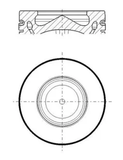 Поршень BMW 5 (F10/G30/F90/F11) 2.0 d (B47 D20 A) 13- (STD) MAHLE 081 PI 00119 000 MAHLE / KNECHT 081-PI-00119-000