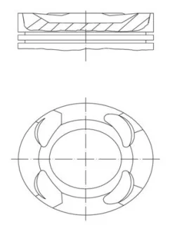 Поршень BMW 3 (F30/F80)/5 (G30/F90)/7 (G11/G12) 14- B58 (82.00mm/STD) MAHLE 081 PI 00124 000 MAHLE / KNECHT 081-PI-00124-000
