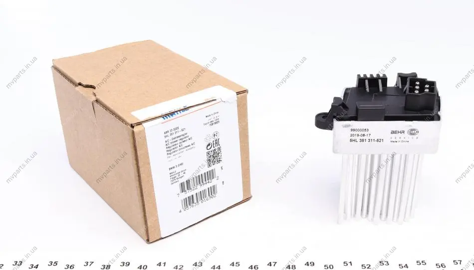 Реостат пічки BMW 3 (E46)/5 (E39) 00- (+/-AC) MAHLE ABR 33 000S MAHLE / KNECHT ABR-33-000S (фото 1)