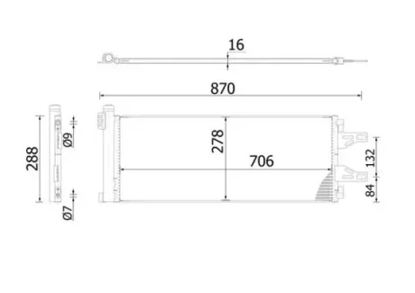 Радіатор кондиціонера Citroen Jumper/Peugeot Boxer 06- MAHLE AC 368 000S MAHLE / KNECHT AC-368-000S
