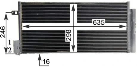 Радіатор кондиціонера Opel Corsa 06-14/Fiat Bravo II 07-14/Grande Punto 05-/Punto 12- MAHLE AC 505 001S MAHLE / KNECHT AC-505-001S