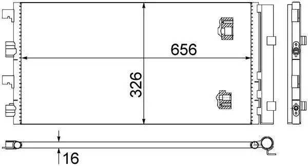 Радіатор кондиціонера Dacia Duster 1.5dCi 10- MAHLE AC 724 000S MAHLE / KNECHT AC-724-000S (фото 1)