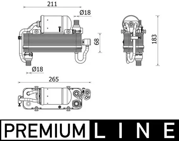 Радіатор кондиціонера (з осушувачем) BMW 5 (G30/F90) 17-/7 (G11/G12) 15- MAHLE AC 960 000P MAHLE / KNECHT AC-960-000P (фото 1)