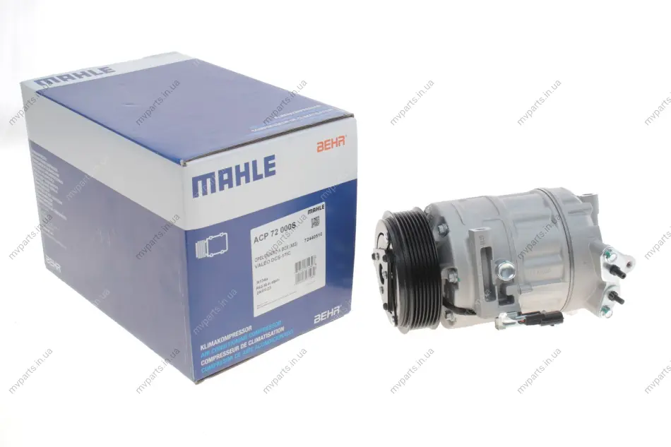 Компресор кондиціонера Renault Trafic 2.0 dCi 06- MAHLE ACP 72 000S MAHLE / KNECHT ACP-72-000S (фото 1)