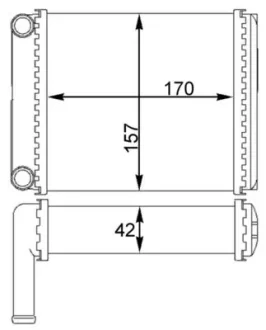 Радіатор пічки MB Sprinter/VW LT TDI 96-06 MAHLE AH 128 000S MAHLE / KNECHT AH-128-000S