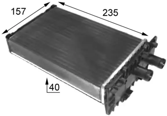 Радіатор пічки VW T4 90-03 (-AC) алюмінієвий MAHLE AH 48 000S MAHLE / KNECHT AH-48-000S (фото 1)