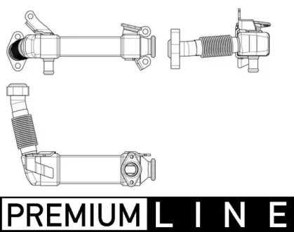 Радіатор рециркуляції ВГ BMW 3 (E46/E90/E91)/5 (E60/E61)/X5 (E70) 04-10 (M47/M57/N57) MAHLE CE 17 000P MAHLE / KNECHT CE-17-000P