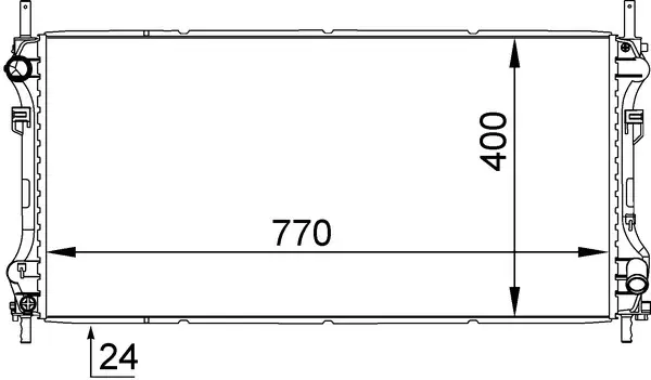 Радіатор охолодження Ford Transit 2.0DI 00-06 MAHLE CR 1143 000S MAHLE / KNECHT CR-1143-000S (фото 1)
