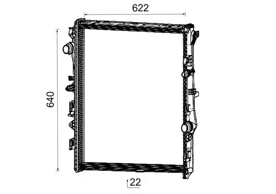 Радіатор охолодження MB Sprinter 907/910 09- OM654 (622x640x26) MAHLE CR 2732 000P MAHLE / KNECHT CR-2732-000P (фото 1)