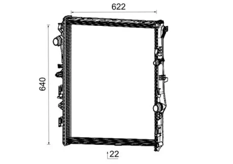 Радіатор охолодження MB Sprinter 907/910 09- OM654 (622x640x26) MAHLE CR 2732 000P MAHLE / KNECHT CR-2732-000P