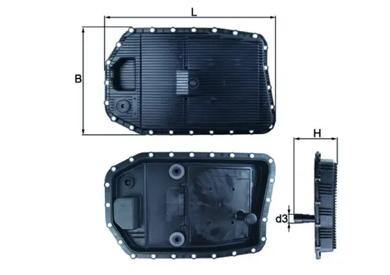 Фільтр АКПП BMW 3 (E90)/5 (E60) 01- (з піддоном в зборі) KNECHT HX 154 MAHLE / KNECHT HX-154 (фото 1)