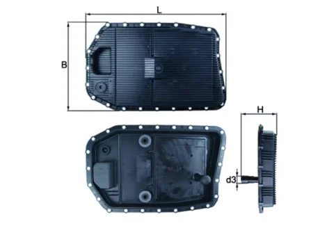 Фільтр АКПП BMW 3 (E90)/5 (E60) 01- (з піддоном в зборі) KNECHT HX 154 MAHLE / KNECHT HX-154