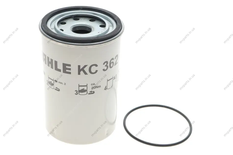 Фільтр паливний Renault Magnum 12.1D 04-06/Kerax 10.8D 05-/Volvo FH 12.8D 05-/FM 9.4D 05- MAHLE KC 362D MAHLE / KNECHT KC-362D (фото 1)