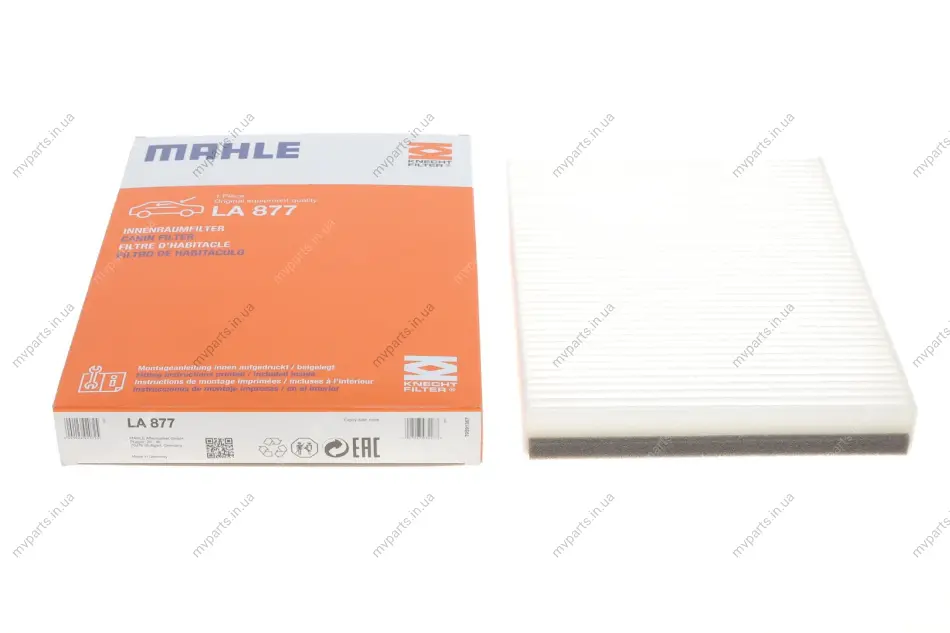 Фільтр салону MB C-class (W205)/E-class (W213) KNECHT LA 877 MAHLE / KNECHT LA-877 (фото 1)