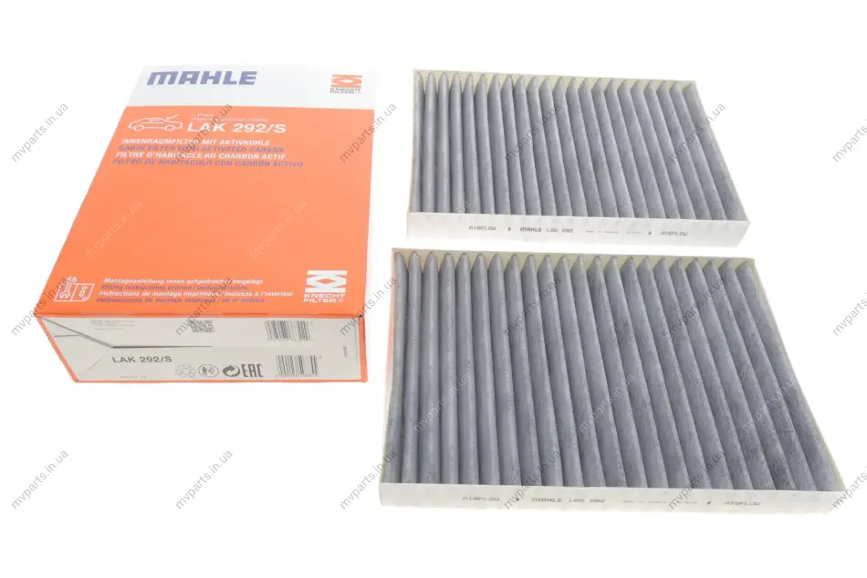 Фільтр салону MB S-class (W221/C216) 05- (вугільний) (к-кт 2шт.) KNECHT LAK 292/S MAHLE / KNECHT LAK-292-S (фото 1)