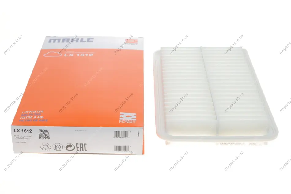 Фільтр повітряний Lexus RX 3.0/3.5 03-08/ Toyota Camry 2.0-3.0 01-06 (44x316x193 мм) KNECHT LX 1612 MAHLE / KNECHT LX-1612 (фото 1)