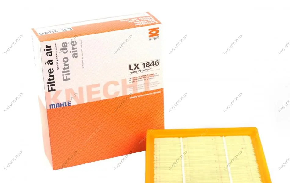 Фільтр повітряний Fiat Doblo 1.6-2.0JTD 10- KNECHT LX 1846 MAHLE / KNECHT LX-1846 (фото 1)