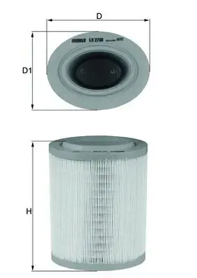 Фільтр повітряний (вир-во Knecht-Mahle) MAHLE / KNECHT LX2790 (фото 1)