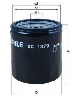 Фільтр масляний Harley-Davidson 87- MAHLE OC 1379 MAHLE / KNECHT OC-1379