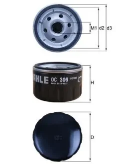 Фільтр масляний BMW i3 13- MAHLE OC 306 MAHLE / KNECHT OC-306