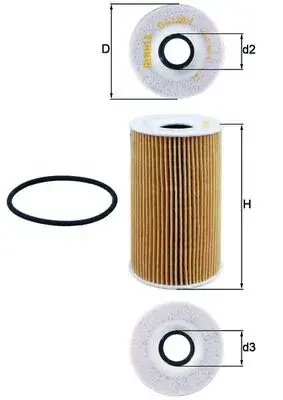 Фільтр оливний двигуна PORSCHE CAYENNE I 4.5 V8 02-07 (вир-во KNECHT-MAHLE) MAHLE / KNECHT OX128-1D (фото 1)