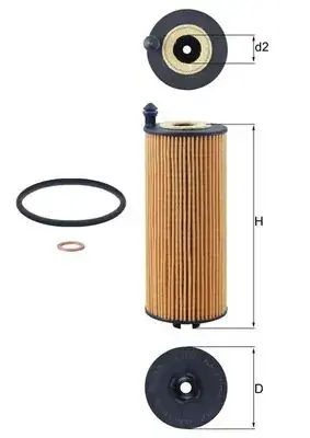 Фільтр масляний BMW 3 (G20/G80/G28)/X3 (G01/F97)/X4 (G02/F98) 19- S58 30 KNECHT OX 1302D MAHLE / KNECHT OX-1302D (фото 1)