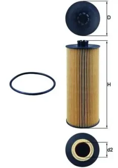 Фільтр масляний MAN TGL 8.250-12.250 08-/TGM 08- MAHLE OX 155D MAHLE / KNECHT OX-155D