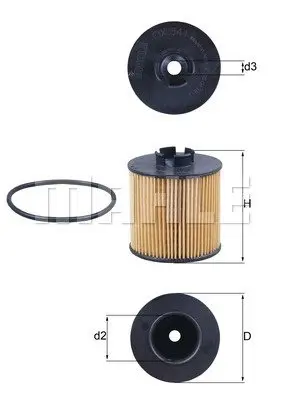 Фільтр масляний VW 1.6FSI KNECHT OX 341D MAHLE / KNECHT OX-341D (фото 1)
