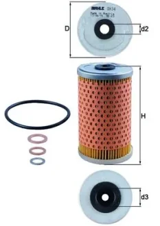 Фільтр оливний двигуна (вир-во Knecht-Mahle) MAHLE / KNECHT OX34D