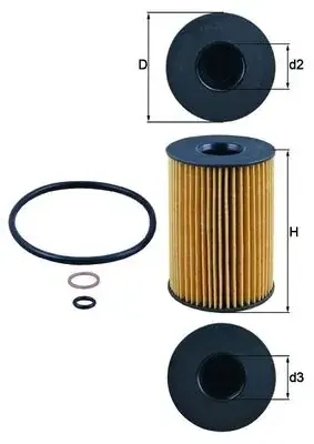 Фільтр оливний двигуна BMW 5, 7, X5 5.0-6.0i 08- (вир-во KNECHT-MAHLE) MAHLE / KNECHT OX353-7D (фото 1)