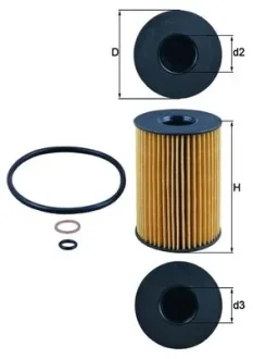 Фільтр оливний двигуна BMW 5, 7, X5 5.0-6.0i 08- (вир-во KNECHT-MAHLE) MAHLE / KNECHT OX353-7D