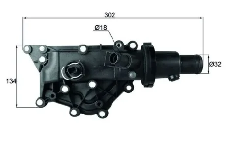Термостат Renault Clio III 1.4/1.6 07-14/Fluence/Megane III/Scenic III 1.6 09- MAHLE TH 59 89 MAHLE / KNECHT TH-59-89