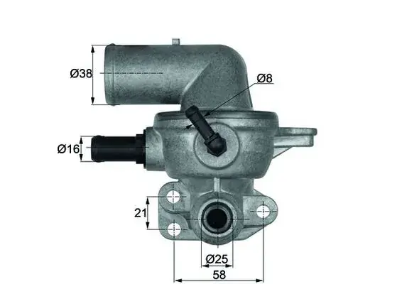 Термостат Chrysler Voyager IV 2.5 CRD/2.8 CRD 00-09 MAHLE TI 133 88D MAHLE / KNECHT TI-133-88D (фото 1)