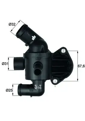 Термостат AUDI; SEAT; SKODA; VW (вир-во Mahle) MAHLE / KNECHT TI-15-87 (фото 1)