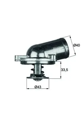 Термостат MB C-class (W202)/E-class (W210) 1.8-2.3 93-02 MAHLE TI 22 87 MAHLE / KNECHT TI-22-87 (фото 1)