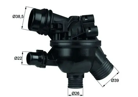 Термостат BMW 3 (E90-E93)/5 (E60/E61) 1.6/2.0 (N43) 07-10 MAHLE TM 19 102 MAHLE / KNECHT TM-19-102 (фото 1)