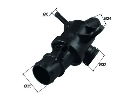 Термостат MB A-Class (W169) 04-12/B-Class (W245) 05-11 2.0CDI (OM640) Euro5 MAHLE TM 40 92 MAHLE / KNECHT TM-40-92