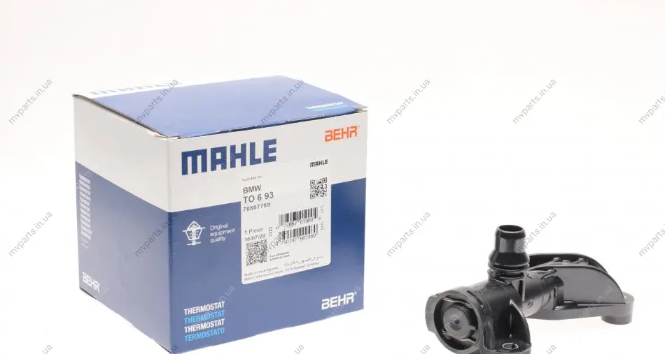 Термостат BMW X5 (E70) 3.0/4.8 06-10/X6 (E71/E72) 3.0D/3.5D/3.5i/4.4i 08-14 MAHLE TO 6 93 MAHLE / KNECHT TO-6-93 (фото 1)